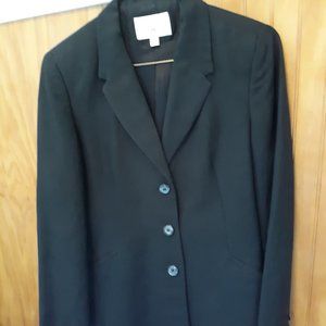 VINTAGE 90s BLACK LINEN BLAZER